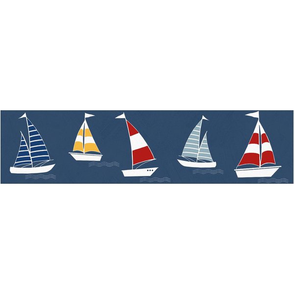 A.S. Création Bordüre Sailor Friends, glatt, abstrakt, naturalistisch, Motiv, Tapete Kinder Bordüre Selbstklebend Borte Wohnzimmer Design Wandtapete