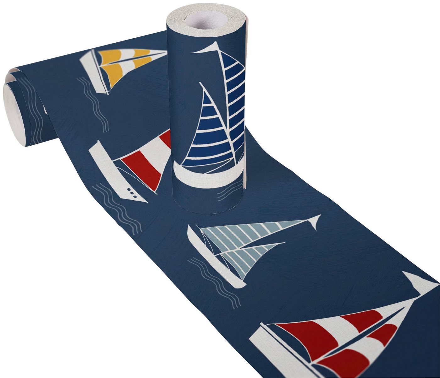 A.S. Création Bordüre Sailor Friends, glatt, abstrakt, naturalistisch, Motiv, Tapete Kinder Bordüre Selbstklebend Borte Wohnzimmer Design Wandtapete – Bild 5 von 5