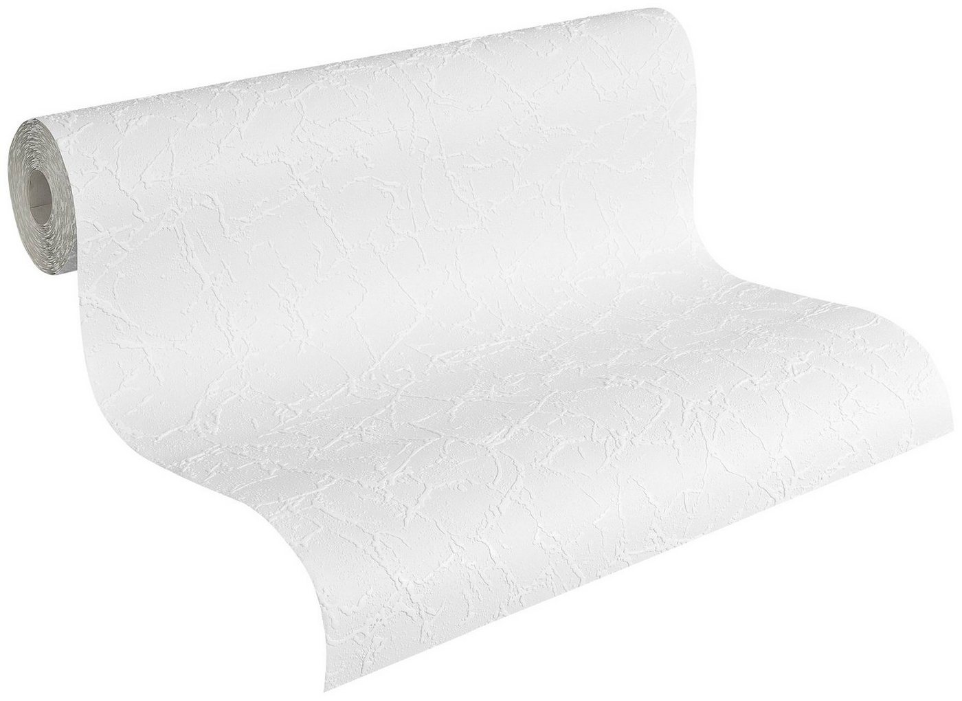 A.S. Création Strukturtapete Simply White, strukturiert, einfarbig, uni, unifarben, Tapete einfarbig Tapeten Wohnzimmer Schlafzimmer Küche Flur Design – Bild 3 von 5