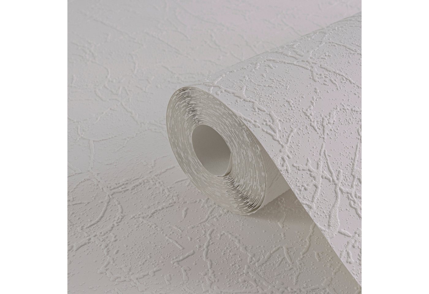 A.S. Création Strukturtapete Simply White, strukturiert, einfarbig, uni, unifarben, Tapete einfarbig Tapeten Wohnzimmer Schlafzimmer Küche Flur Design – Bild 4 von 5