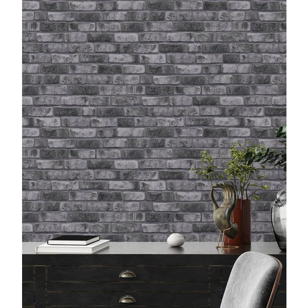 A.S. Création Vliestapete Bricks & Stones Backstein, leicht strukturiert, matt, gemustert, neutral, (1 St), Steintapete Tapeten Wohnzimmer Schlafzimmer Küche mo