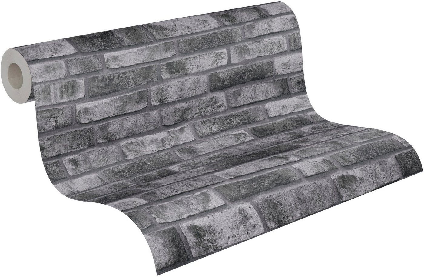 A.S. Création Vliestapete Bricks & Stones Backstein, leicht strukturiert, matt, gemustert, neutral, (1 St), Steintapete Tapeten Wohnzimmer Schlafzimmer Küche mo – Bild 2 von 5