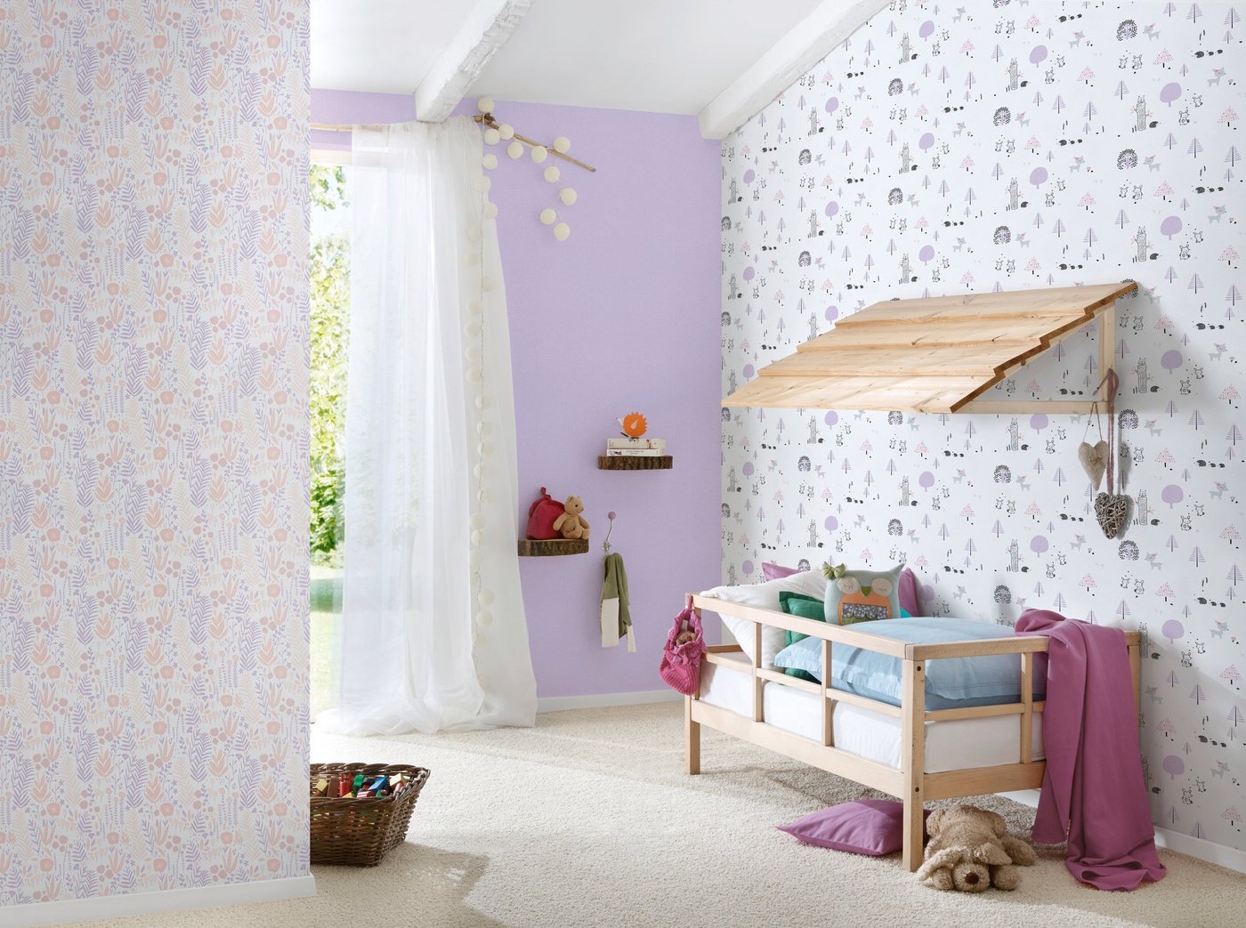 A.S. Création Vliestapete Little Love, glatt, einfarbig, uni, unifarben, Kindertapete Tapete Uni Tapeten Kinderzimmer Schlafzimmer modern Optik – Bild 5 von 5