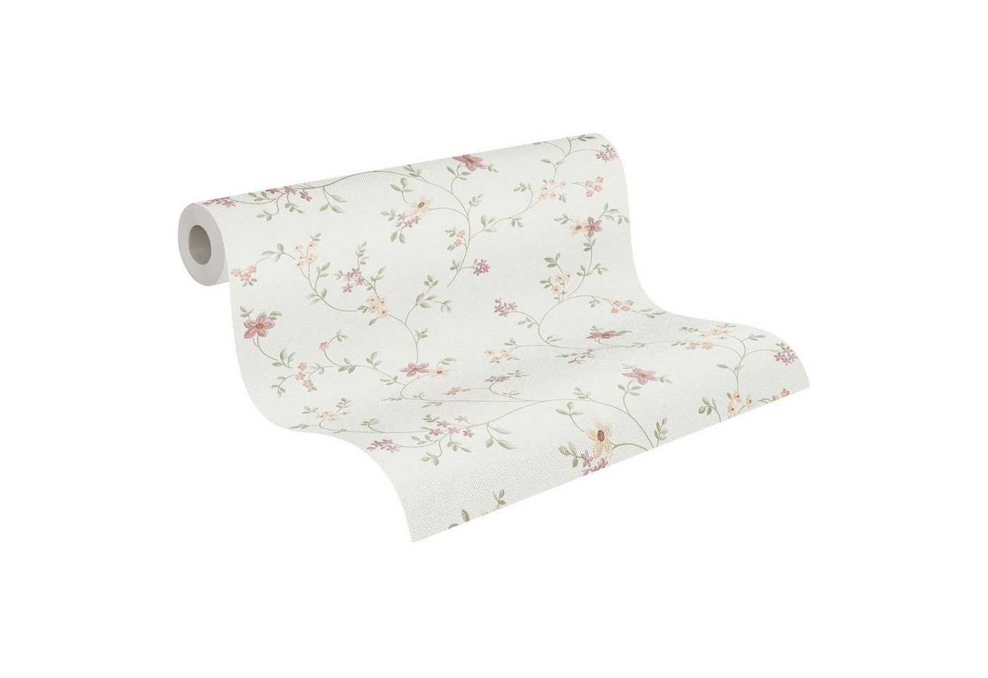 A.S. Création Vliestapete Maison Charme Vliestapete Blümchen-Muster florale Tapete Creme, strukturiert, Strukturmuster, (1 St), Mustertapete floral in Blumen-Op – Bild 2 von 5