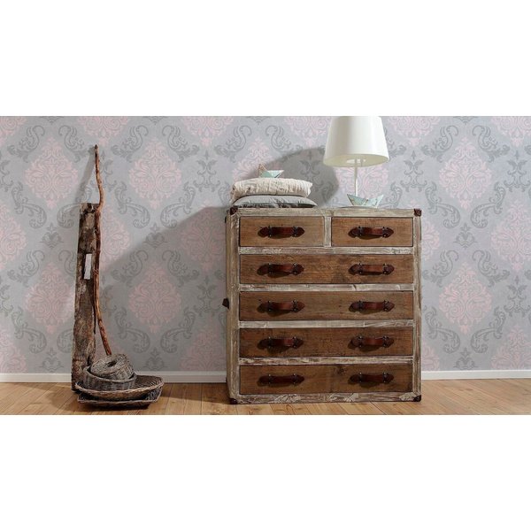 A.S. Création Vliestapete Memory, leicht strukturiert, Barock, gemustert, ornamental, Tapete Barock Tapeten Wohnzimmer Schlafzimmer Küche Flur Design Optik