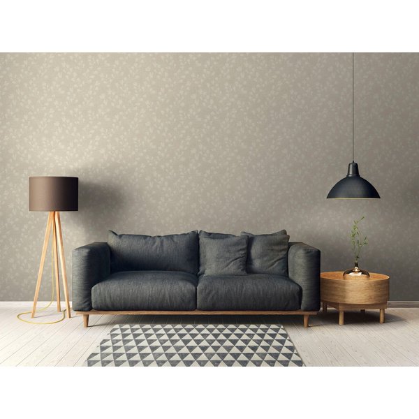 A.S. Création Vliestapete Nara Blätterranke, leicht strukturiert, matt, gemustert, neutral, (1 St), Tapete Natur Tapeten Wohnzimmer Schlafzimmer Küche modern De
