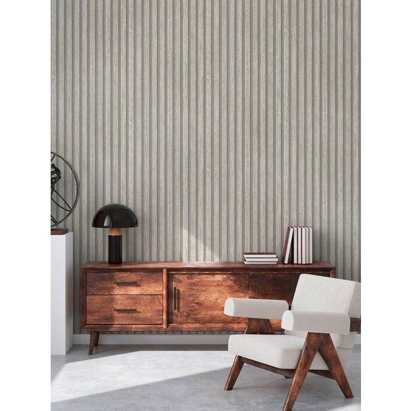 A.S. Création Vliestapete PrintWalls II Skandinavische Holzpaneele, strukturiert, matt, gemustert, neutral, (1 St), Holzoptik Vlies Wandtapeten Wohnzimmer Schla