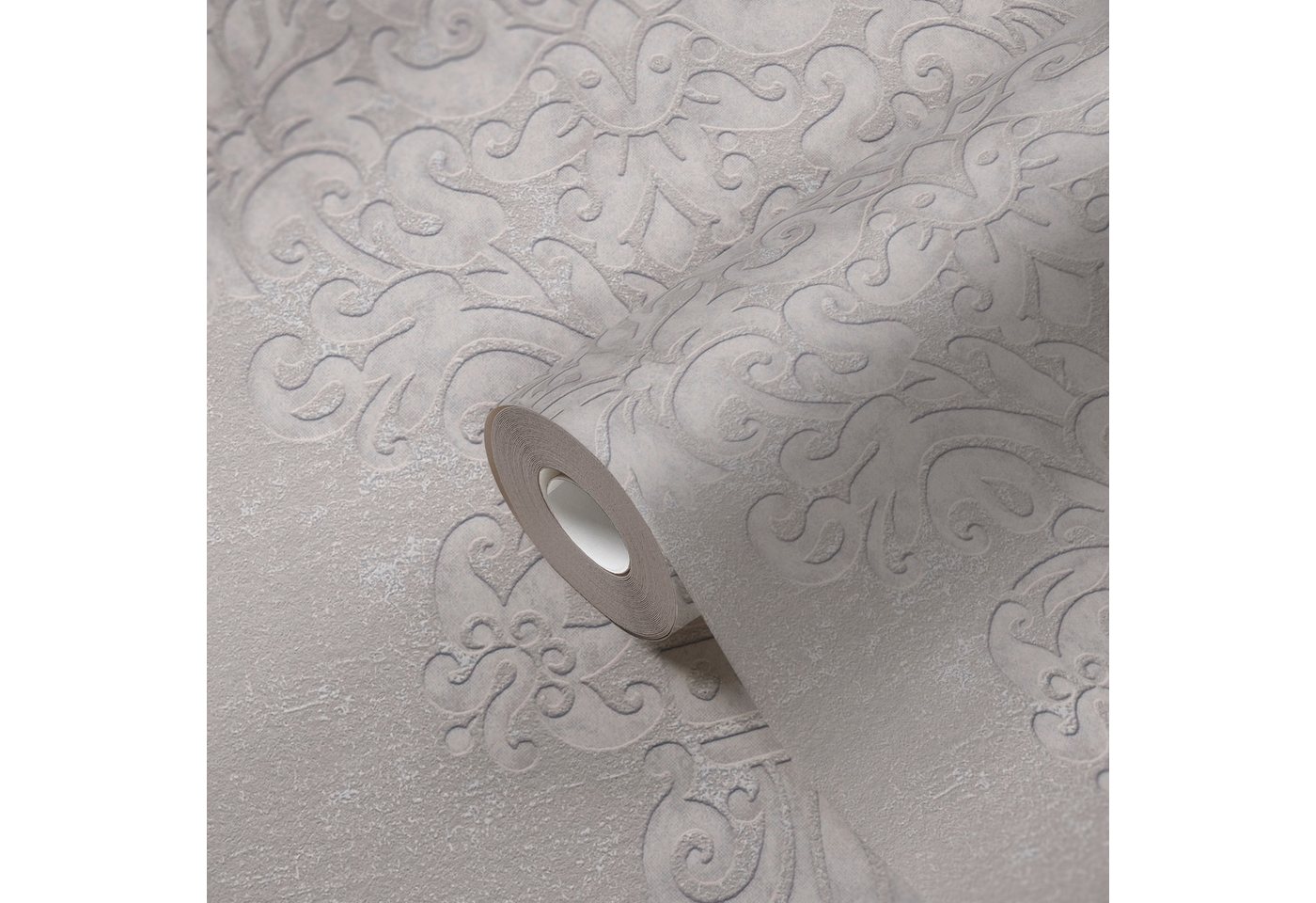 A.S. Création Vliestapete Pure Elegance Ornament-Tapete Mustertapete Barock Raute, strukturiert, schimmernd, (1 St), Vliestapete klassisch für Schlafzimmer Küch – Bild 2 von 5