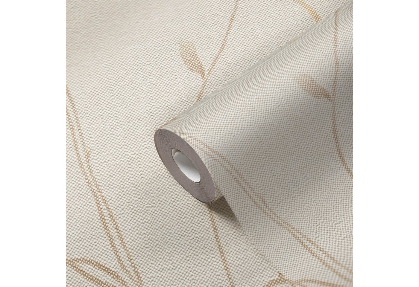 A.S. Création Vliestapete Pure Elegance Tapete mit Blätterranken Mustertapete Floral Blattmotiv, strukturiert, matt, (1 St), Vliestapete Blatt-Motiv für Schlafz – Bild 2 von 5