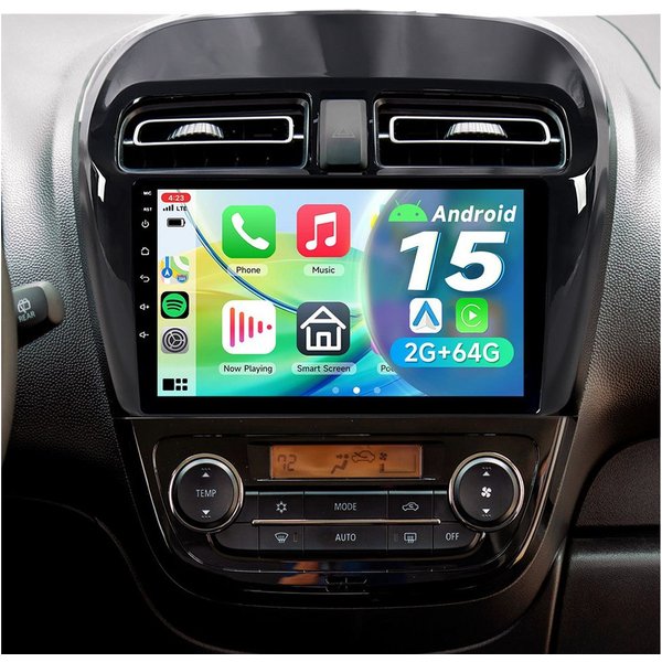 A-Sure 8-Core Für Mitsubishi Mirage Space Star DAB+ CarPlay GPS Android 15 Autoradio (Digitalradio (DAB), Carplay Android Auto Bluetooth EQ USB GPS Navi WIFI To