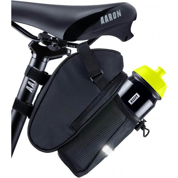 AARON Satteltasche mit Flaschenhalter & Reflektor – wasserabweisende Fahrradtasche