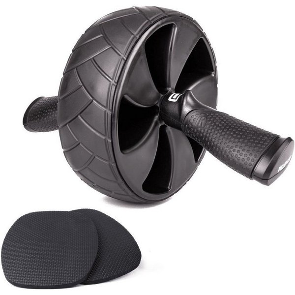 Pullup & Dip AB-Roller PULLUP & DIP Bauchroller mit ergon. Griffen & gepolsterten Kniematten, Ab Wheel mit ergonomischen Griffen und gepolsterten Kniematten