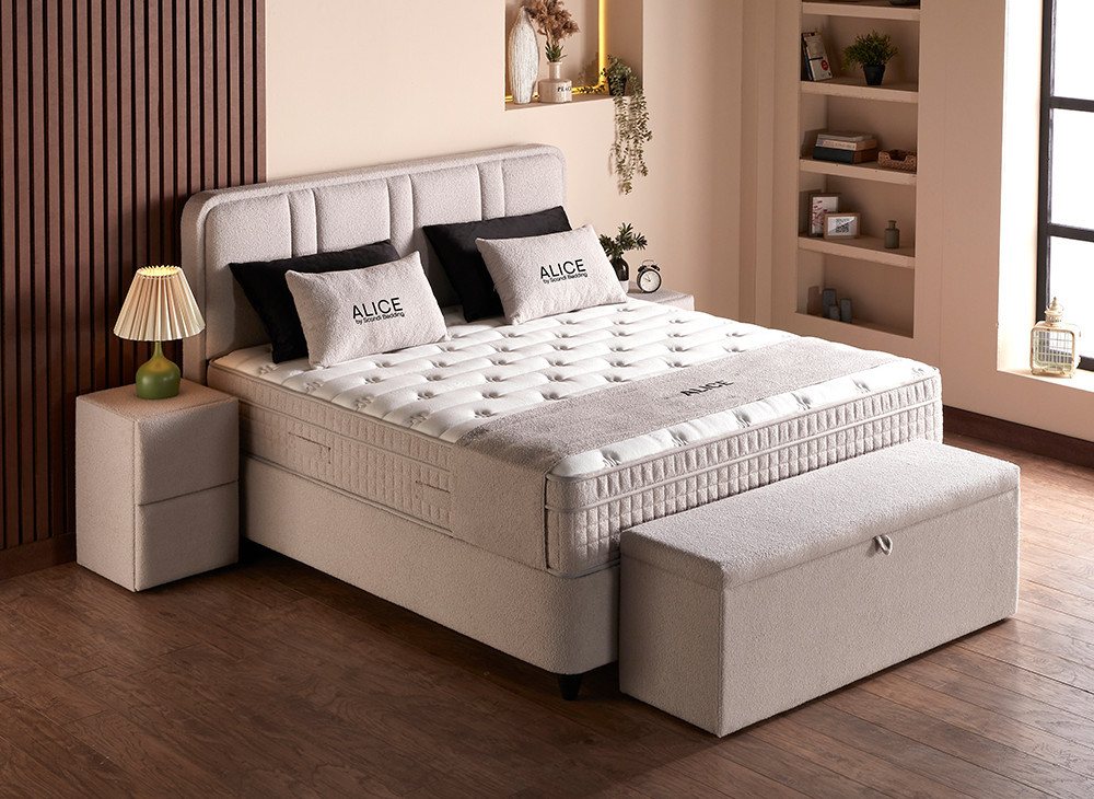 abc bedding Boxspringbett Alice Stauraumbett - Boxbett mit Bettkasten - Komfortbett, Funktionsbett mit Bettkasten – Bild 5 von 5