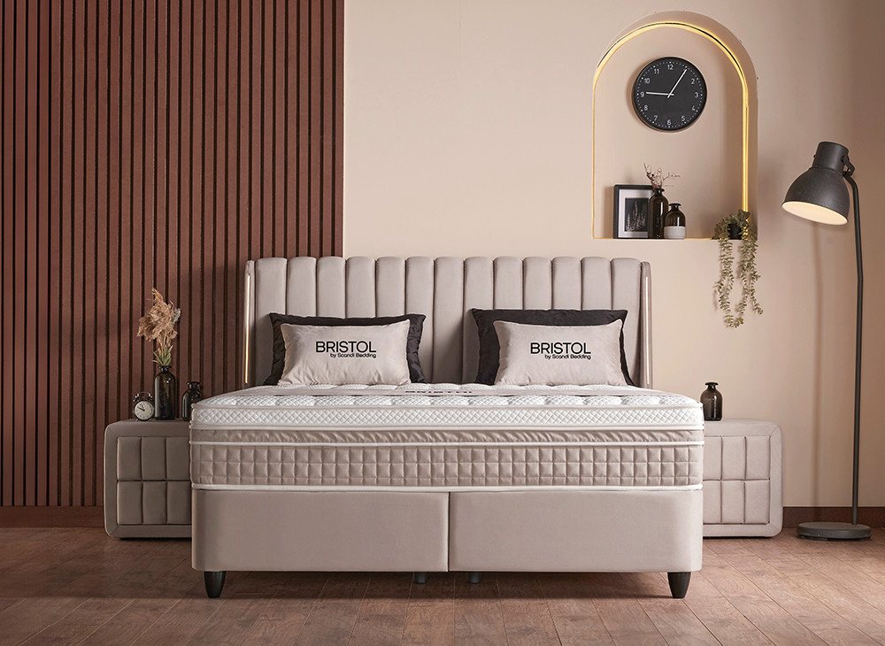 abc bedding Boxspringbett BRISTOL Luxus Stauraumbett - Boxbett Inkl. Matratze & Topper, Funktionsbett mit Bettkasten – Bild 2 von 5