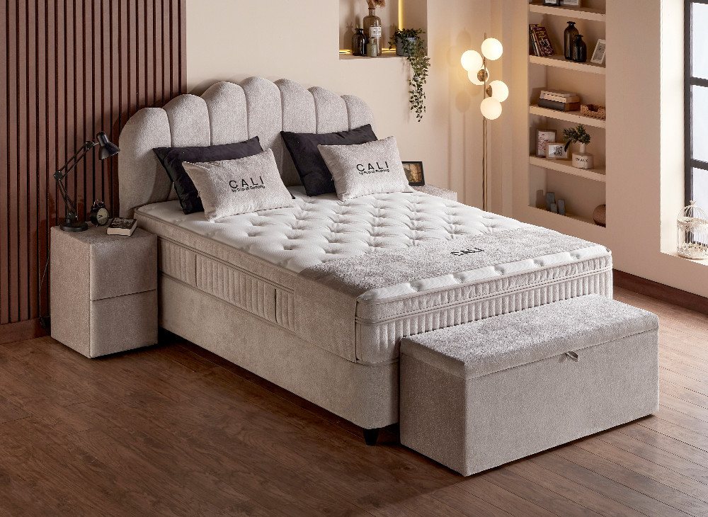 abc bedding Boxspringbett CALI - Luxus Stauraumbett, Boxbett mit Bettkasten - Doppelbett, Funktionsbett mit Bettkasten – Bild 5 von 5