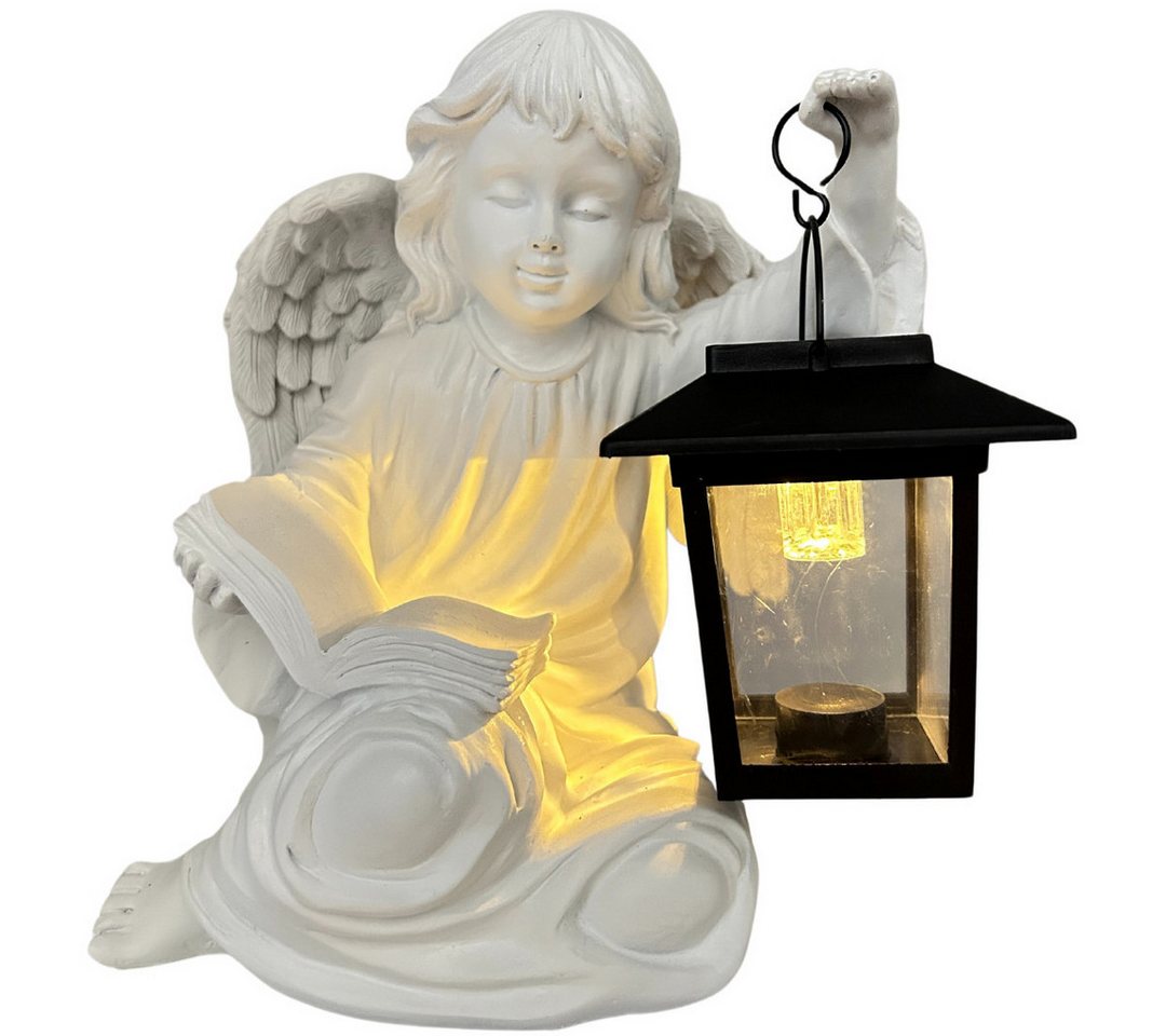 abc HOME Dekofigur Engel mit Laterne, LED, Solarpanel, Für jeden Anlass geeignet – Bild 2 von 5