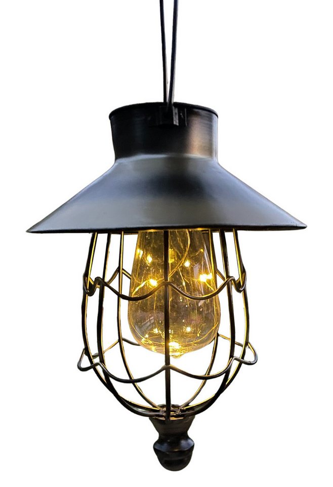 abc HOME LED-Hängeleuchte Laterne, LEDs, Solarpanel, Lichtsensor, LED fest integriert, warm-weiß – Bild 2 von 3