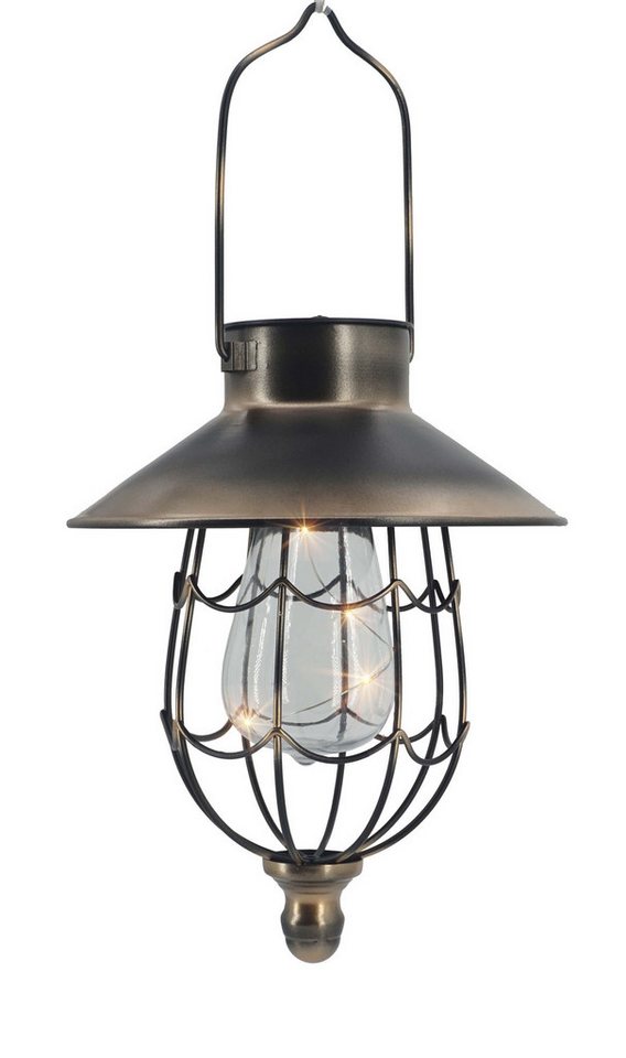 abc HOME LED-Hängeleuchte Laterne, LEDs, Solarpanel, Lichtsensor, LED fest integriert, warm-weiß – Bild 3 von 3