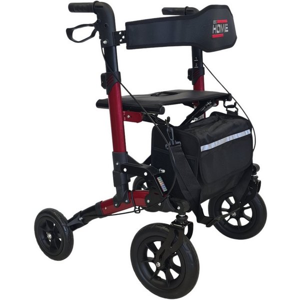 abc HOME Rollator Outdoor Aluminium – Geländegängig mit Federung bis 135kg