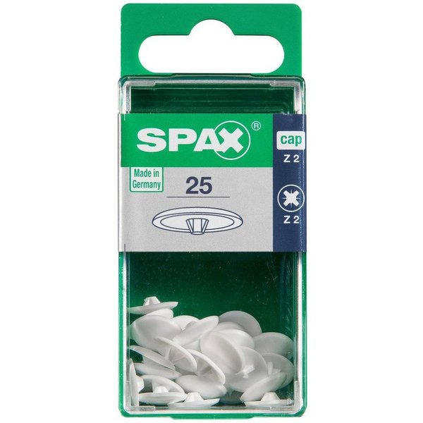 SPAX Abdeckkappe Spax Abdeckkappen weiß zum stecken (kreuz) - 25