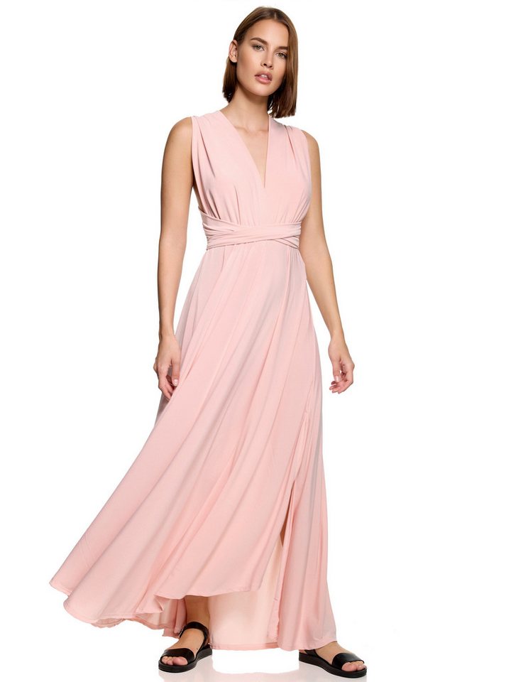 Worldclassca Abendkleid Worldclassca Abendkleid Partykleid Lang mit Schlitz Sommerkleid Maxikleid Cocktailkleid Wickelkleid Elegant Schulterfrei Ärmellos – Bild 4 von 4