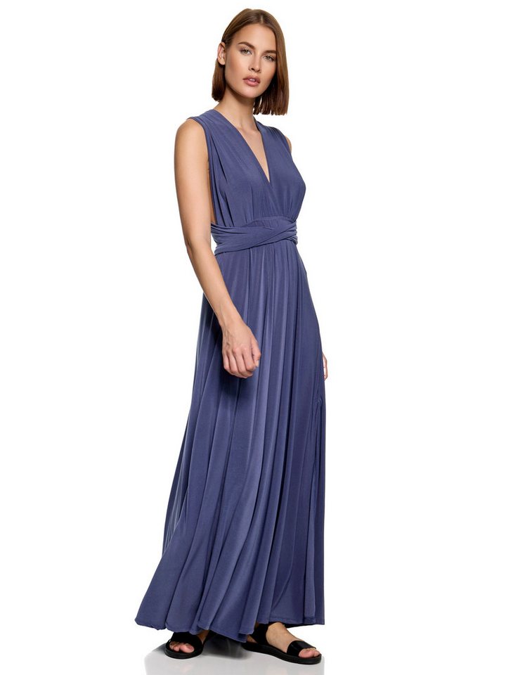 Worldclassca Abendkleid Worldclassca Abendkleid Partykleid Lang mit Schlitz Sommerkleid Maxikleid Cocktailkleid Wickelkleid Elegant Schulterfrei Ärmellos – Bild 3 von 5