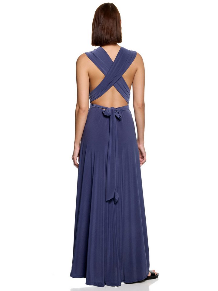 Worldclassca Abendkleid Worldclassca Abendkleid Partykleid Lang mit Schlitz Sommerkleid Maxikleid Cocktailkleid Wickelkleid Elegant Schulterfrei Ärmellos – Bild 5 von 5