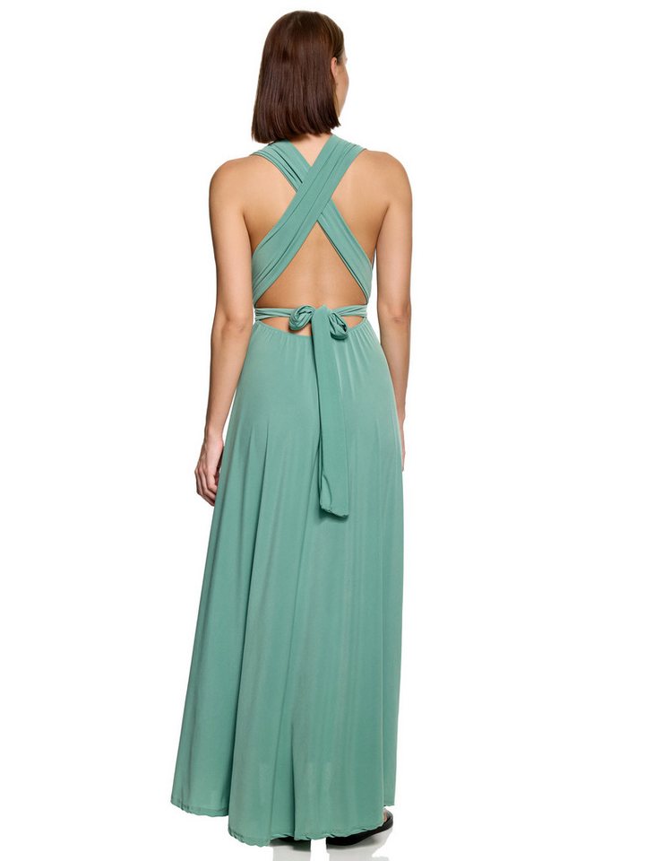 Worldclassca Abendkleid Worldclassca Abendkleid Partykleid Lang mit Schlitz Sommerkleid Maxikleid Cocktailkleid Wickelkleid Elegant Schulterfrei Ärmellos – Bild 4 von 4