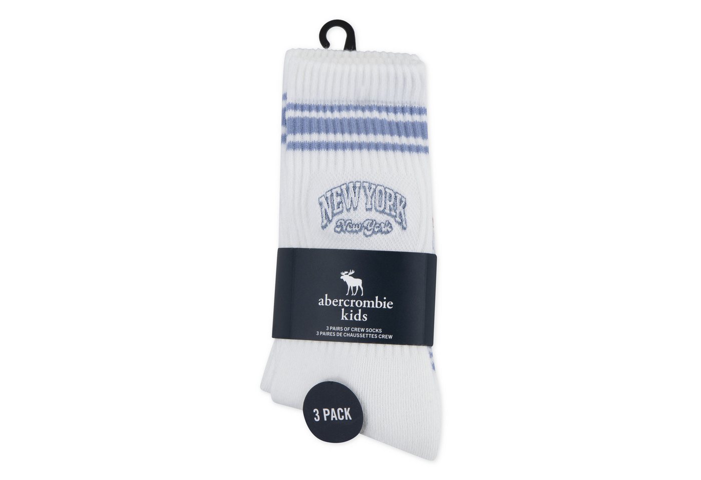 Abercrombie Kids Freizeitsocken (Packung, 3-Paar, 3er) Bequeme, wadenhohe Socken – Bild 3 von 3