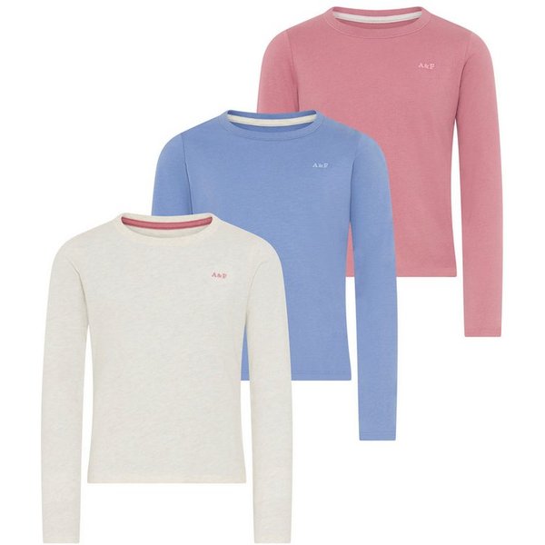 Abercrombie Kids Langarmshirt 3-PACK LS TEE (Packung, 3-tlg) aus Baumwollmix, Rundhals