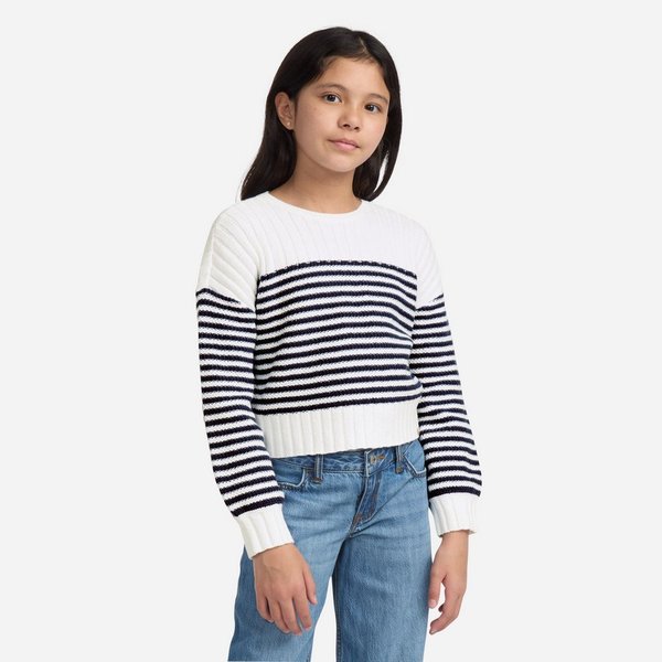 Abercrombie Kids Strickpullover AFG SLASH NECK SWEATER kurz, mit Streifen, for girls