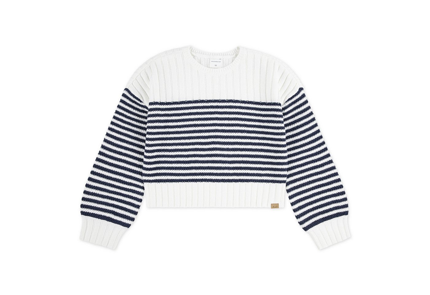 Abercrombie Kids Strickpullover AFG SLASH NECK SWEATER kurz, mit Streifen, for girls – Bild 3 von 5