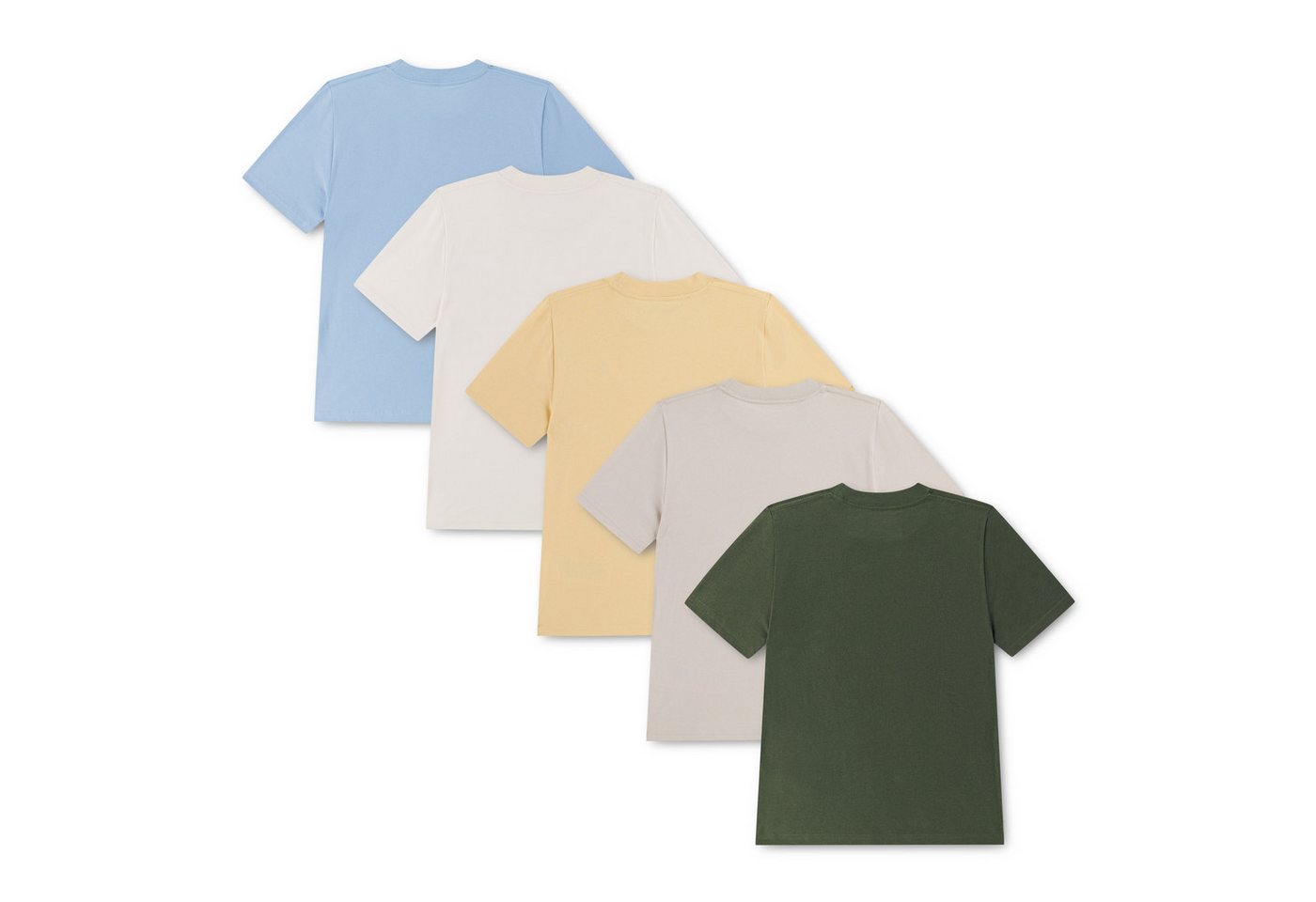 Abercrombie Kids T-Shirt (Packung, 5-tlg) Vorne mit kleiner Elch-Stickerei – Bild 2 von 4