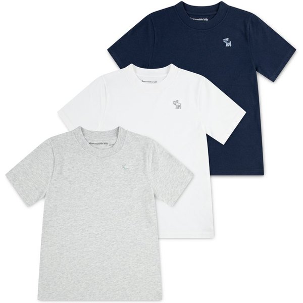 Abercrombie Kids T-Shirt (Packung, 3-tlg., 3er) Gesticktes Markenlogo