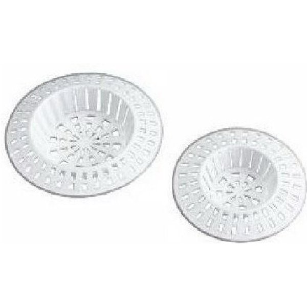 WENKO Abflusssieb Wenko Abfluss-Sieb Set weiß, Kunststoff