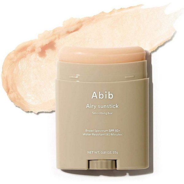 Abib Sonnenschutzcreme Airy Sunstick Smoothing Bar 23g – Sonnenschutzstift mit SPF50+ PA++++, wasserfeste Formel bis 80 Minuten, halb-mattes Finish, mit Allanto