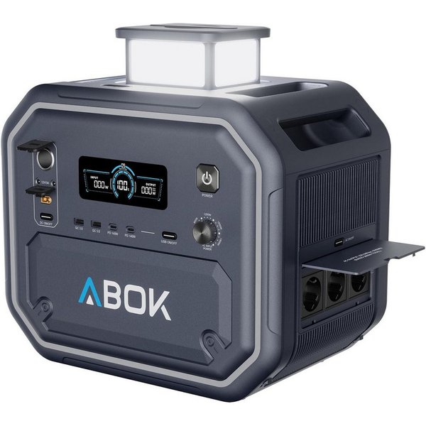 ABOK Stromerzeuger Ark2800, 2304Wh 2800W Tragbares Kraftwerk