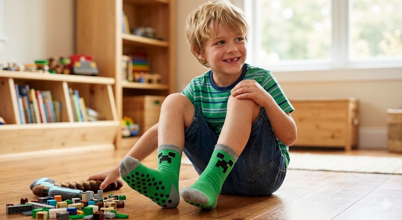 Minecraft ABS-Socken 3x Minecraft Stoppersocken Kinder Strümpfe Anti Slip Socken 3x Minecraft Kinder Anti Rutschsocken – Bild 3 von 4