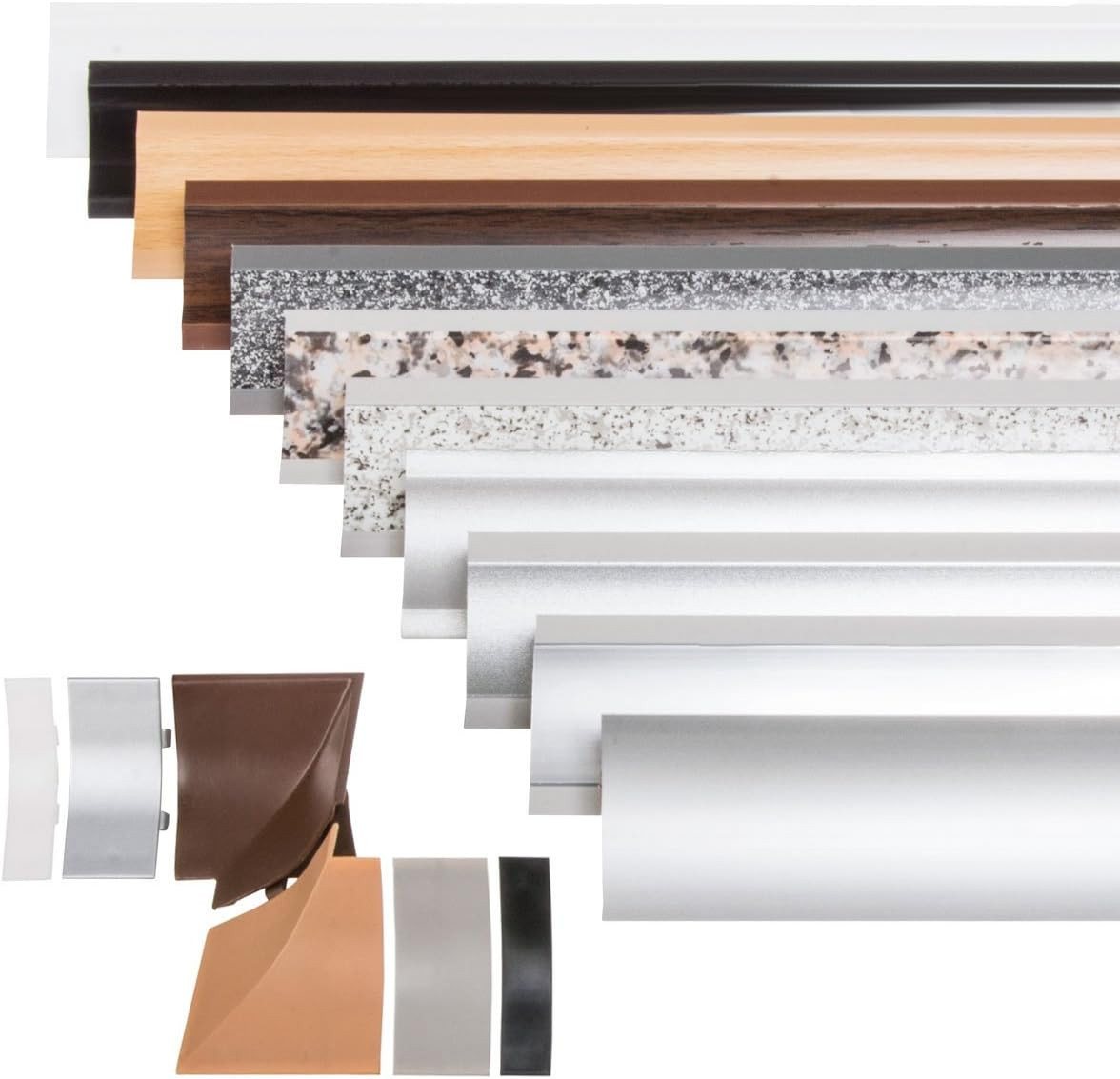 HOLZBRINK Abschlussleiste HOLZBRINK Küchenabschlussleiste Küchenleiste Buche 23x23mm 50 cm, selbstklebend, PVC, 1-St., Buche Wandabschlussleiste Arbeitsplatten  – Bild 5 von 5