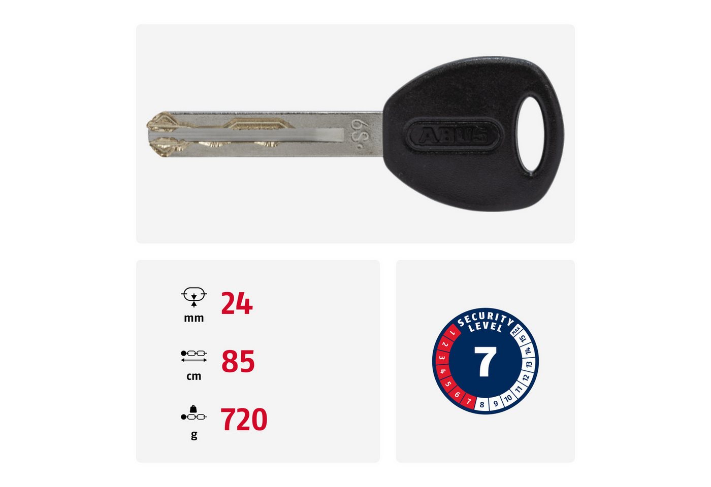 ABUS Kettenschloss Yarnit 4004K – Bild 3 von 5