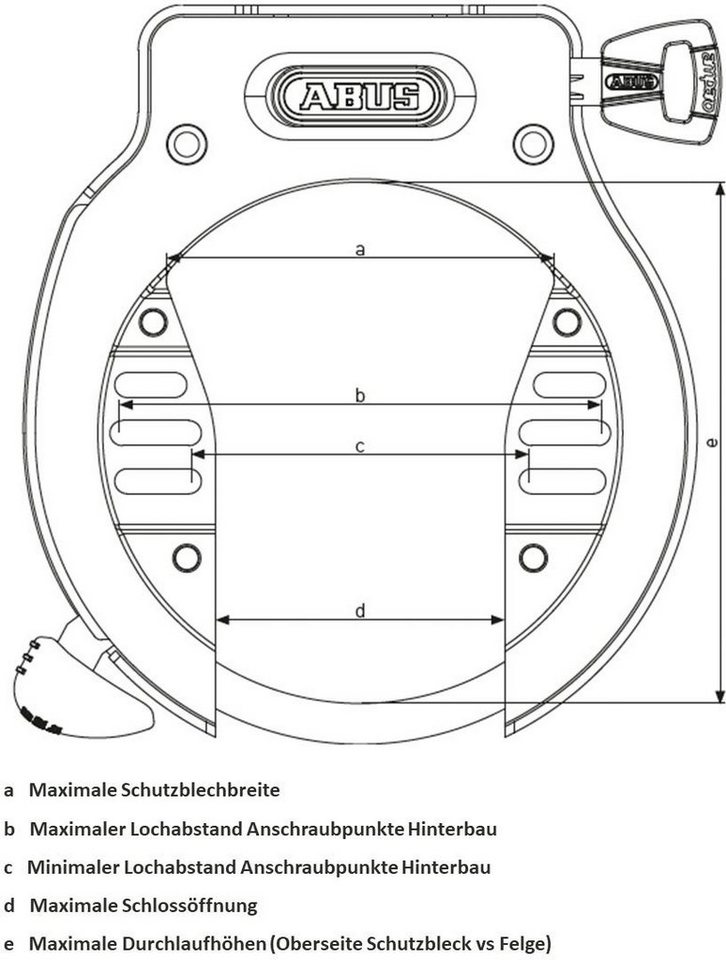 ABUS Rahmenschloss 496 NR black – Bild 3 von 5