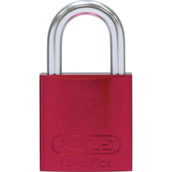 ABUS Vorhängeschloss 72LL/40 rot, (Set), Zur Anbringung an Brücken oder Zäunen als Zeichen für die Liebe!