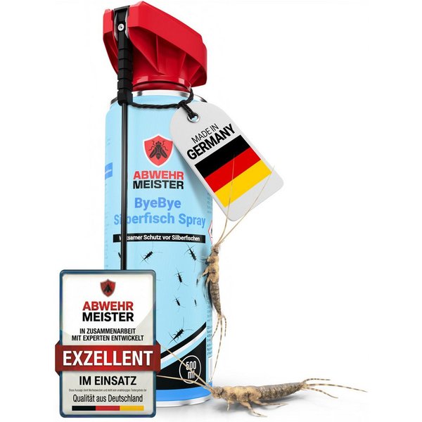 ABWEHR MEISTER Insektenspray ORGINAL ByeBye Silberfisch- Spray [500 ml], 1-St., Präzise Anwendung, dank integrierter Sprühlanze