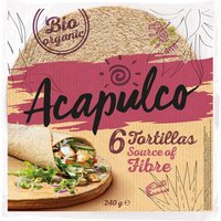 Acapulco Bio-Tortilla-Wraps mit Weizenkleie, 6 Stück, 240 g