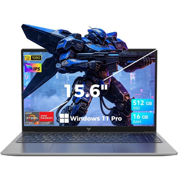 ACEMAGIC 15,6 Zoll FHD Laptop AMD Ryzen 7 7730U, 16 GB + 512 GB Windows 11 Pro Notebook (39,6 cm/15.6 Zoll, AMD AMD Ryzen 7 7730U 7730U, AMD Radeon Grafik, 16 G