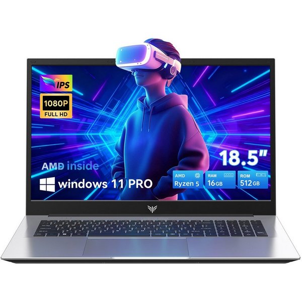 ACEMAGIC 18,5 Zoll AMD Ryzen 5 7430U,16 GB RAM,512 GB SSD, Windows 11 Pro Notebook (42,86 cm/18,5 Zoll, AMD AMD ryzen 5 7430U AMD Ryzen 5 7430U, AMD Radeon Grap