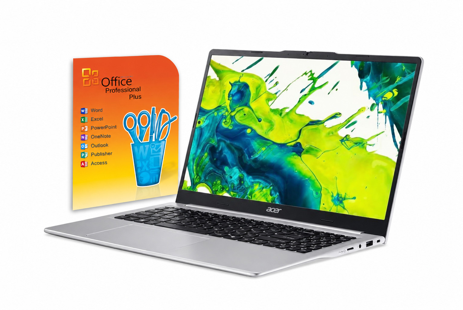 ACER 15"- AMD Ryzen 3 - 4 x 4,0Ghz / 8GB / 512GB SSD / Win 11 Pro & Office 2024