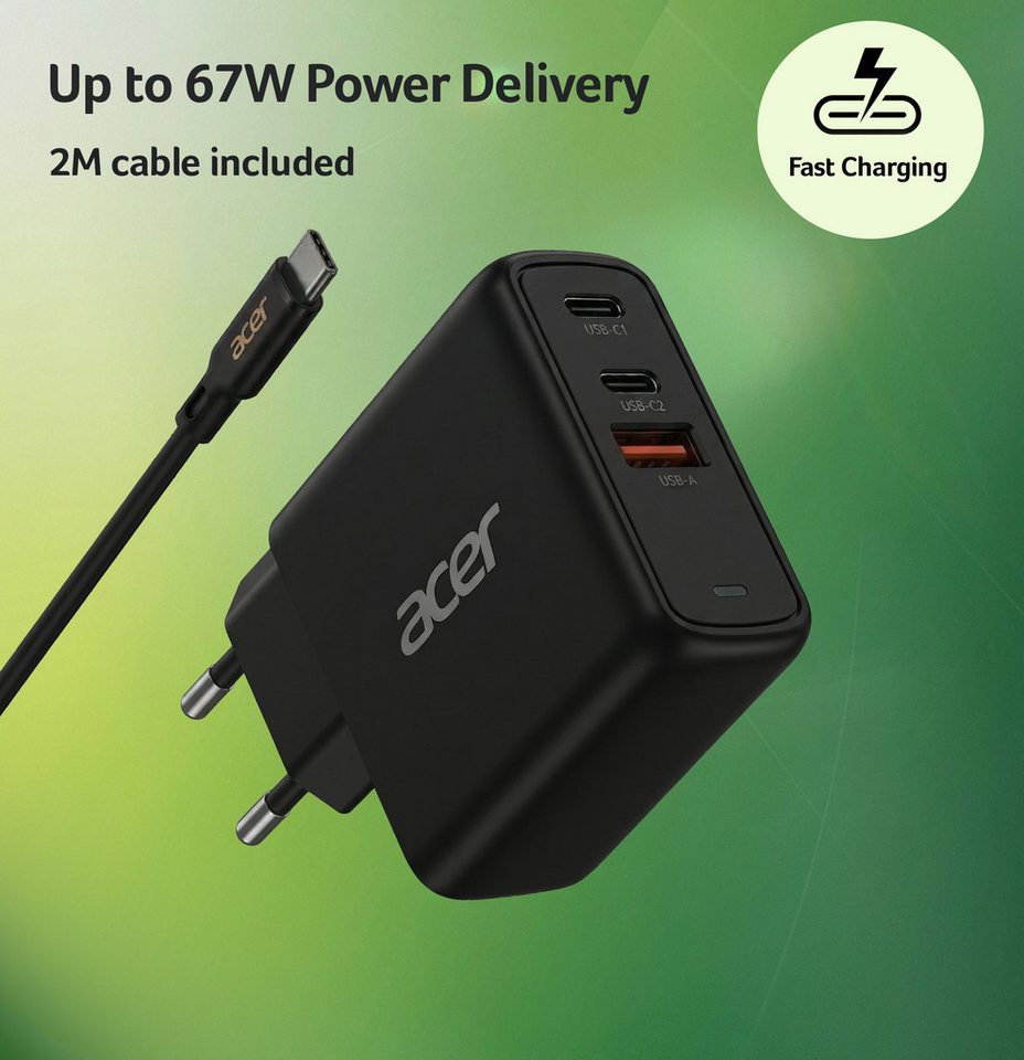 Acer 67W GaN Charger Notebook-Netzteil – Bild 5 von 5