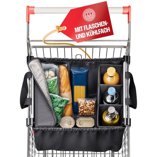 achilles Einkaufsbeutel Easy-Carrier Einkaufswagentasche mit Kühlfunktion und Flaschenfächern, 40 l