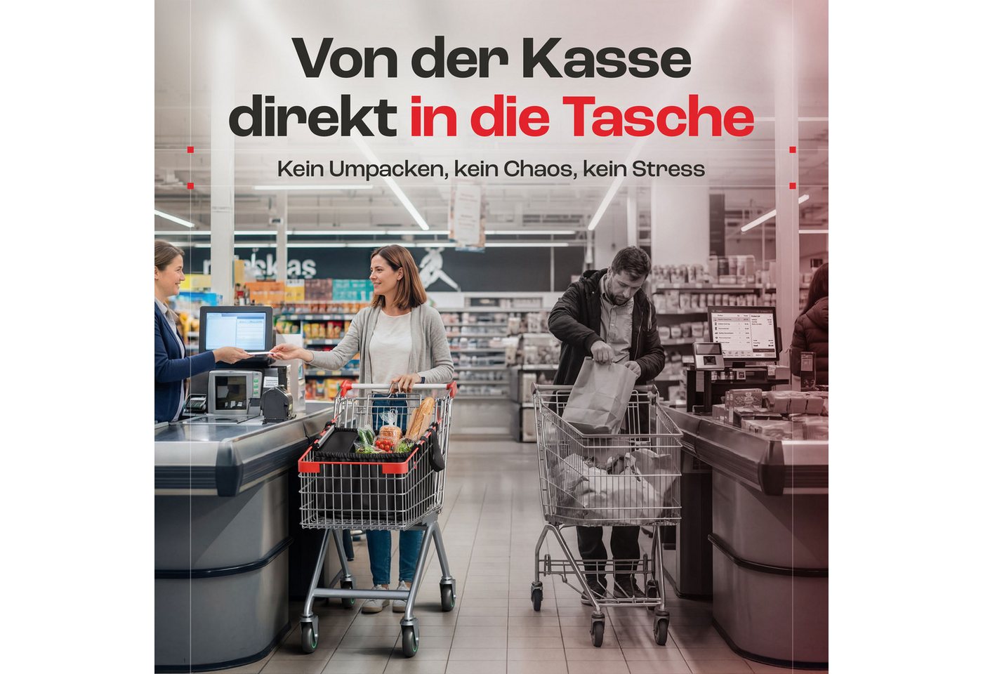 achilles Einkaufsbeutel Easy-Cooler Einkaufswagentasche mit Kühlfunktion, 40 l – Bild 5 von 5